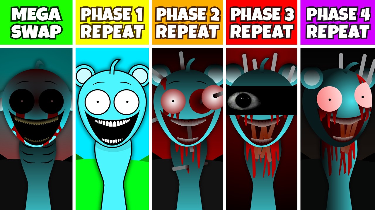 Incredibox Sprunki: Phase 1-2-3-4 REPEAT After MEGASWAP