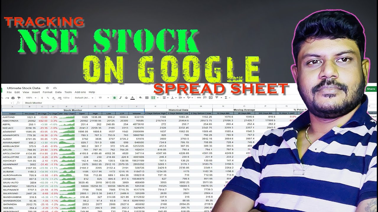 NSE Stock Tracking On Google Sheet | excel stock selection screener for FnO Stocks in Tamil (2021)