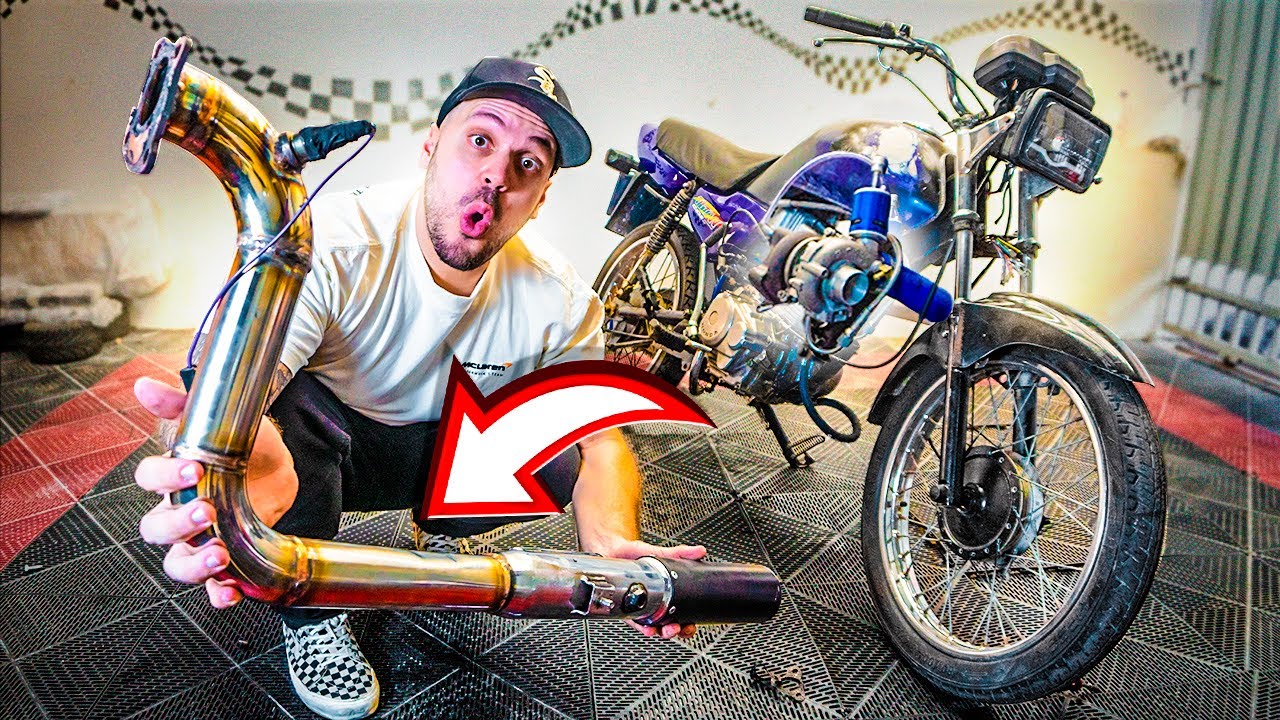 ESCAPE INOX da CG 125 TURBO FICOU ABSURDO 🔥😮‍💨 - Theo Amaral