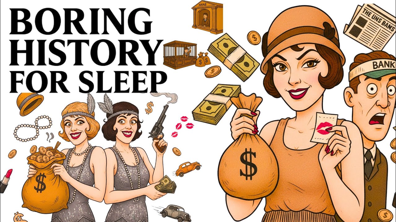 1920s Flapper Robbed 12 Banks in Full Makeup & Never Shot Once 💋💰| Boring history for sleep