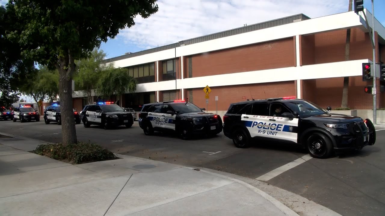 Vehicle procession for fallen BPD K9 Jango
