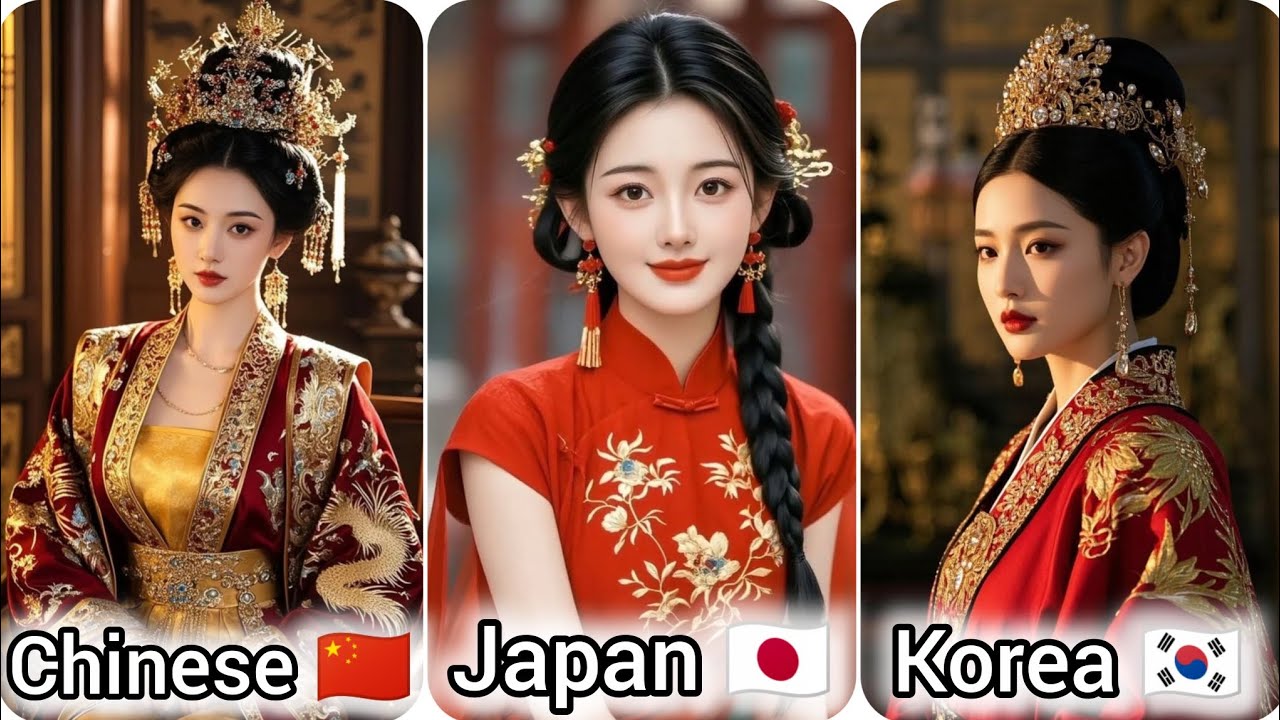 🎎 Chinese 🇨🇳 vs Japanese 🇯🇵 vs Korean 🇰🇷 Traditional Look 👘 | Who Wore It Best? 💫