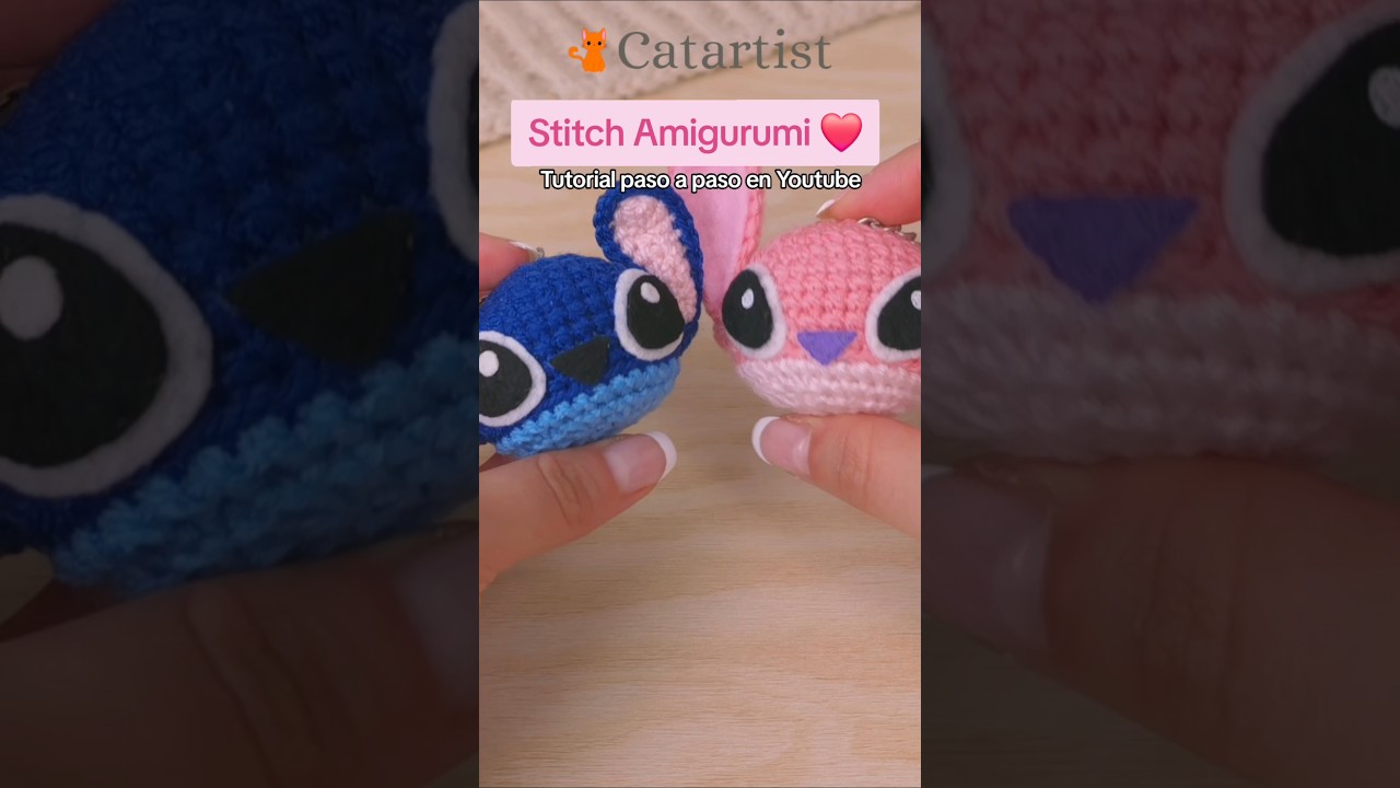Stitch Amigurumi Keychain 😍❤️ #crochet #amigurumipattern #stitch #amigurumi #crochettutorial