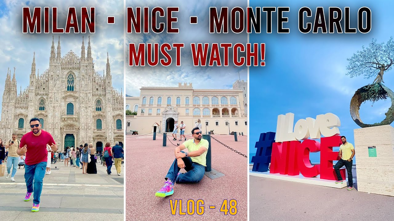 From Fashion to Riviera! Milan, Nice & Monte Carlo Travel Diary! Must Watch! #nice #romanchmehta