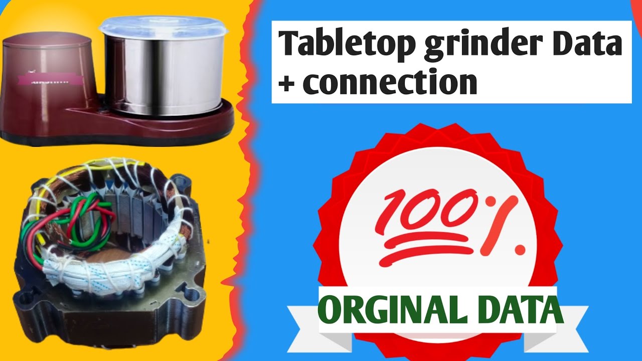 Table top wet grinder full winding!! Data!! connection