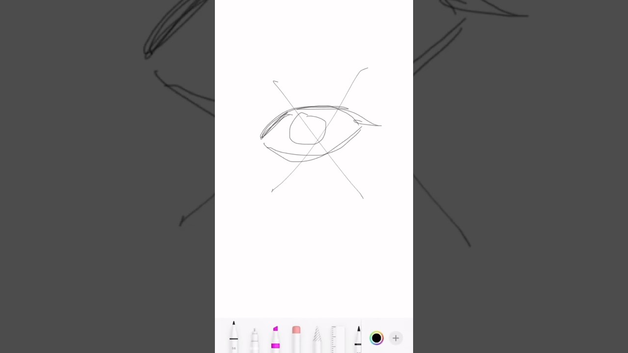 SIMPLE SKETCH of an eye 👁️. 