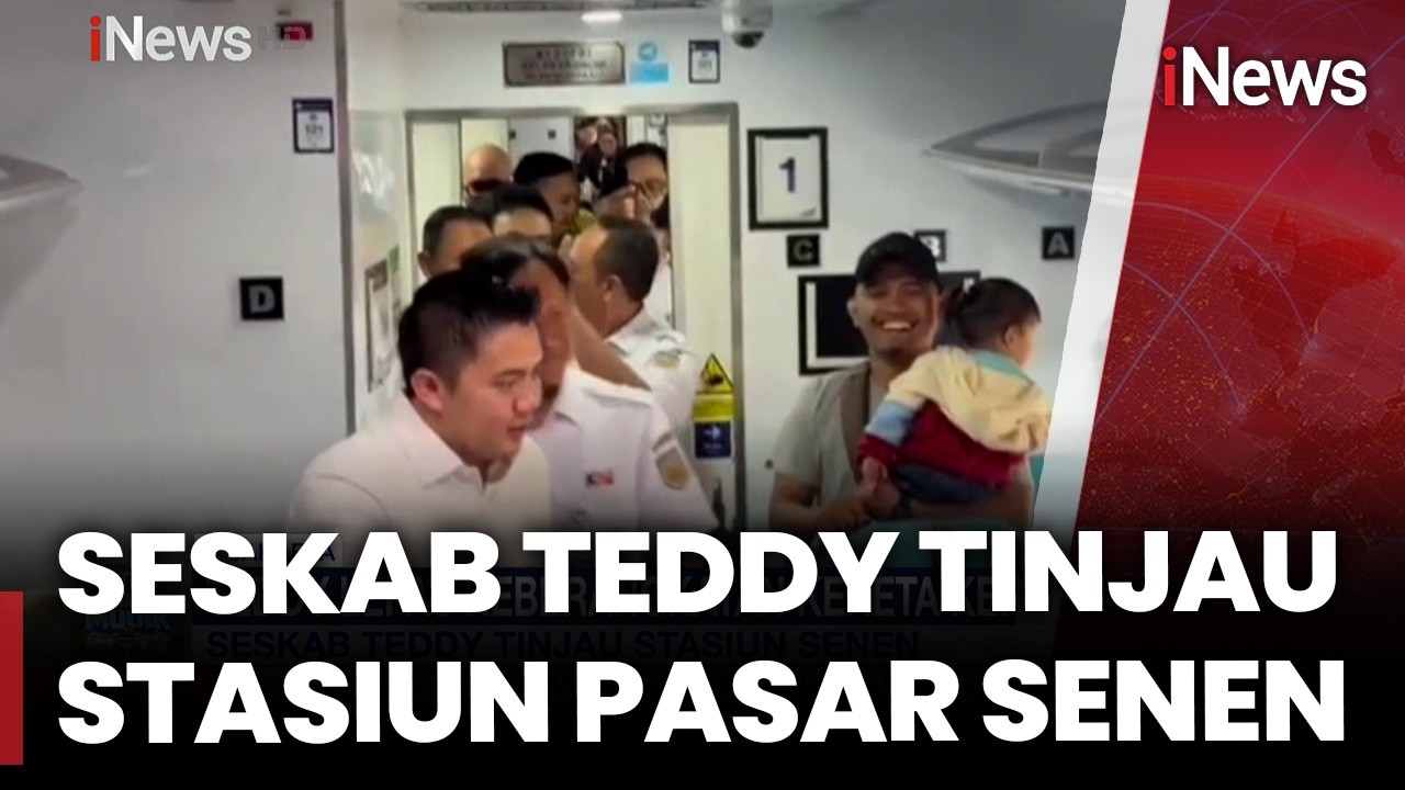 Seskab Teddy  Lepas Keberangkatan Kereta Kerakyatan dari Stasiun Pasar Senen | iNews Sore (17/3)