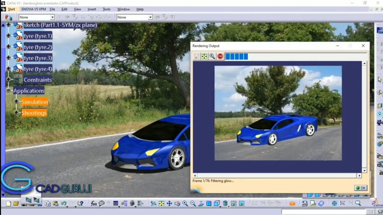 How to do Turn Table Animation in CATIA V5 | Photo Studio | #cadguruji