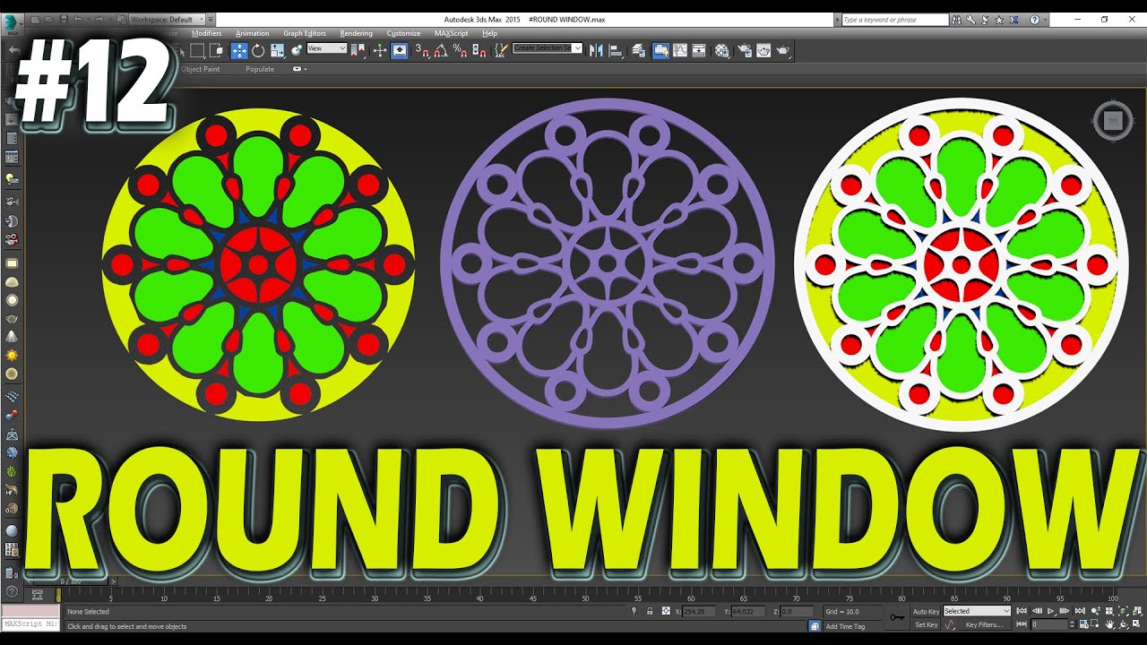 #12 || ROSE GOTIC ROUND WINDOW in 3DS MAX||
