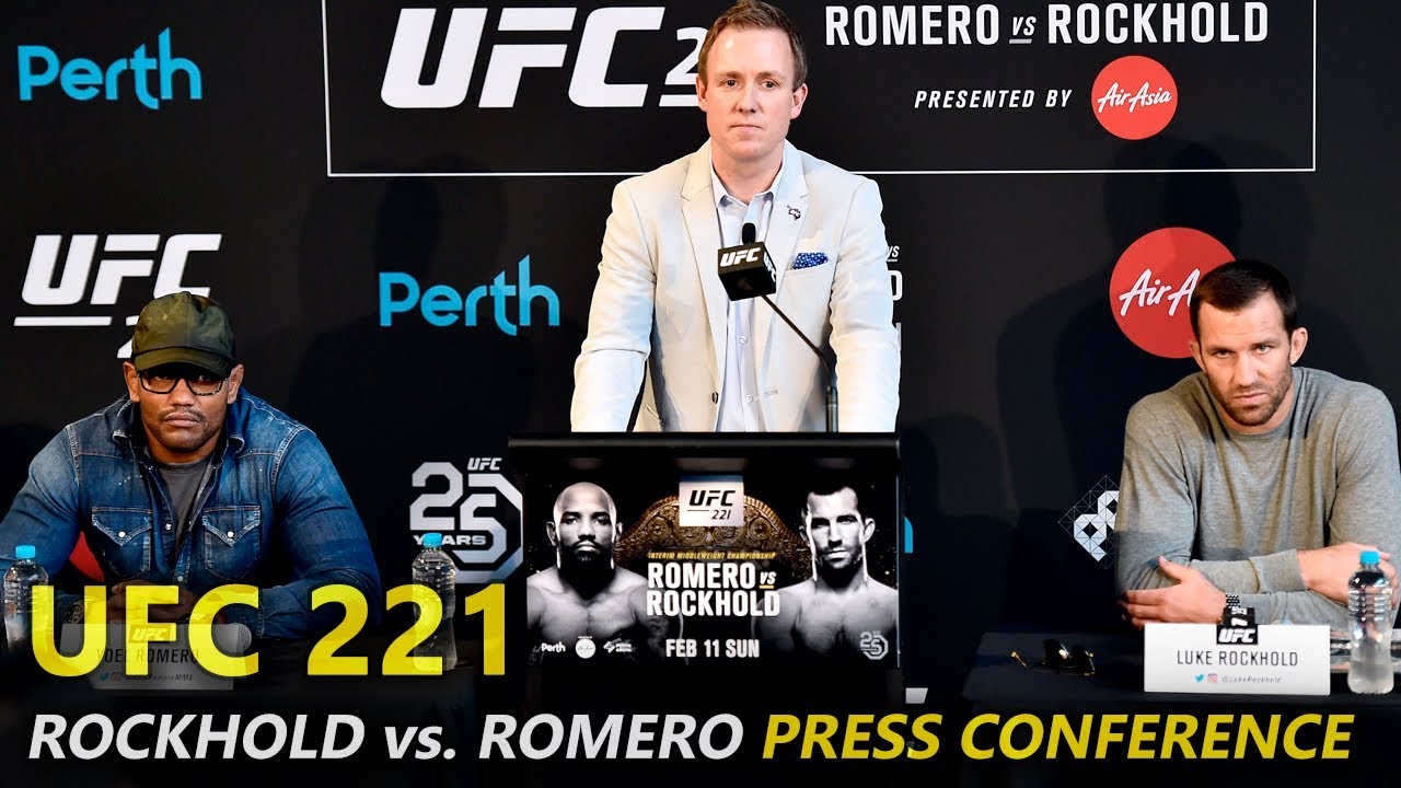 UFC 221: Rockhold vs. Romero Pre-Fight Press Conference + Staredowns (Complete)