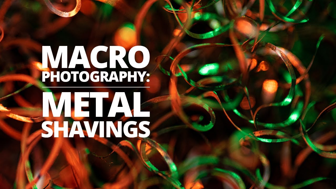 Abstract macro photography with metal shavings