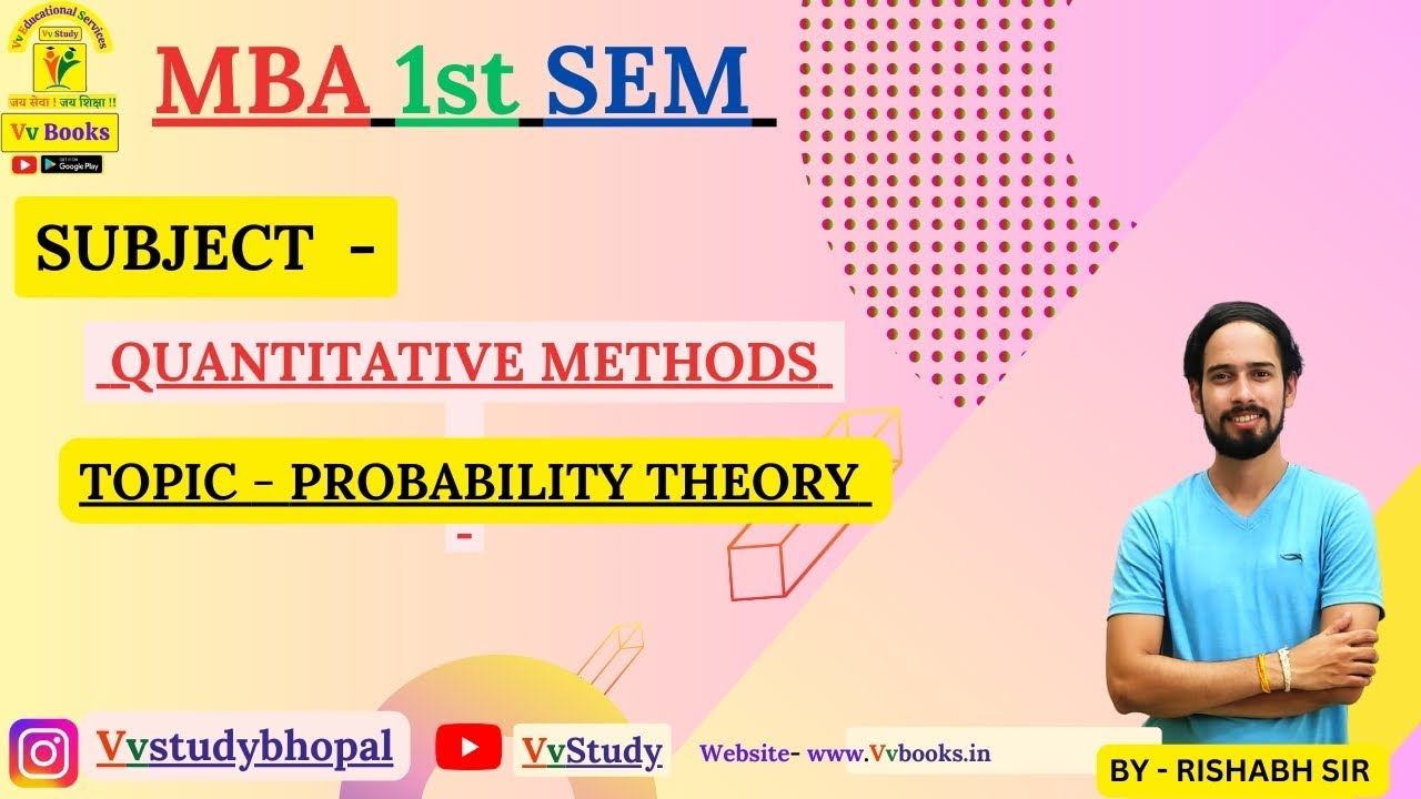 MBA 1st SEM SUBJECT NAME  - QUANTITAVE METHODS TOPIC - PROBABILITY THEORY