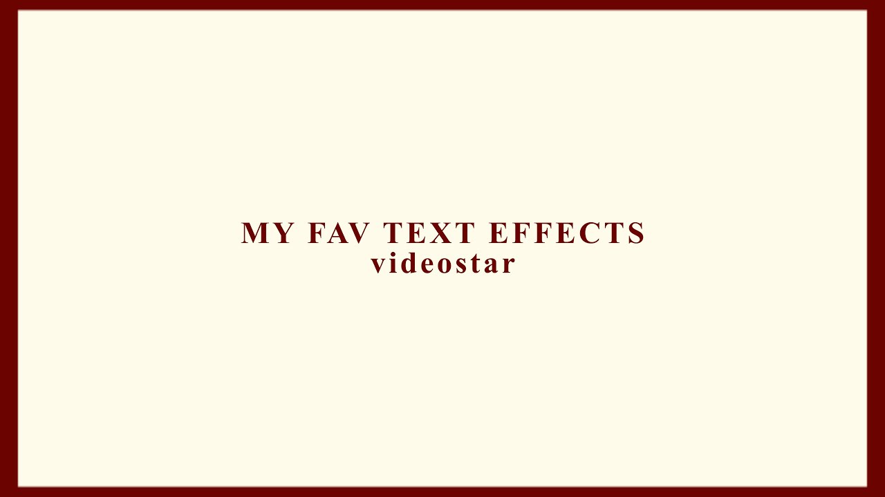 MY FAV TEXT EFFECTS ON VIDEOSTAR | melting & shiny