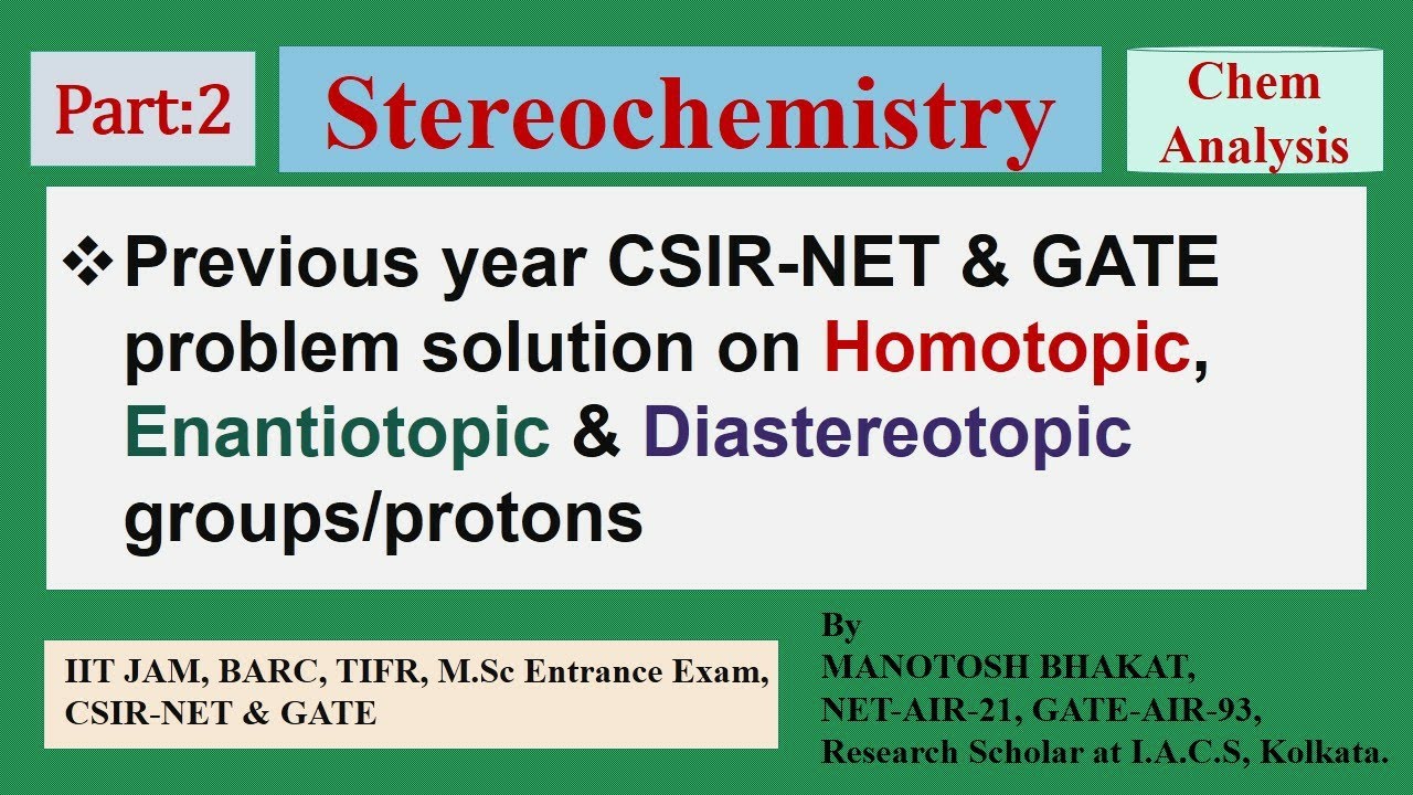 Stereochemistry||Previous Year CSIR-NET & GATE problem solution