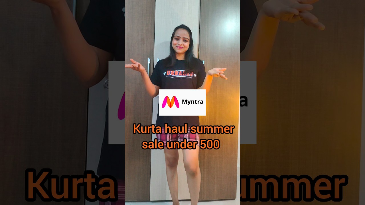 Myntra summer kurta haul under 500 #youtubeshorts  #myntrakurtahaul  #myntraendoftheseasonsale