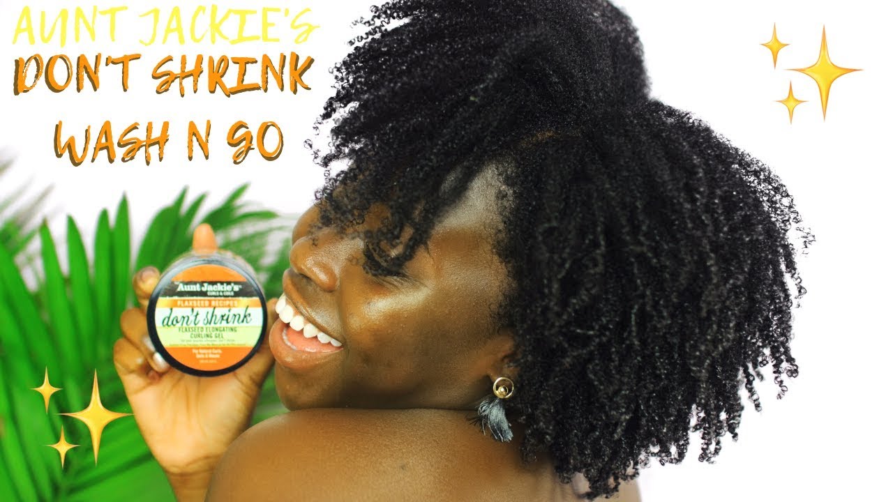 DON'T 🔸SHRINK🔸 FLAXSEED ELONGATING CURLING GEL WASH N GO 🔸✨AUNT JACKIE'S🔸✨ ON 4C/4B NATURAL HAIR