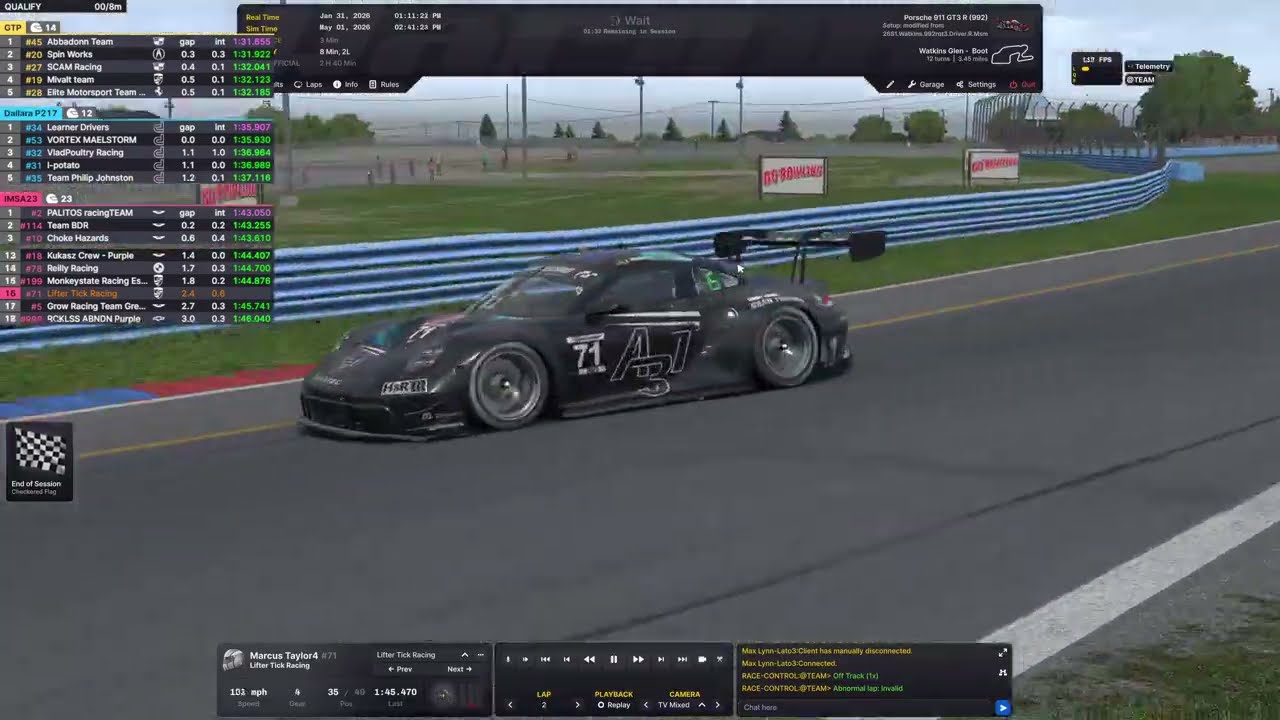 No Practice IMSA Endurance?