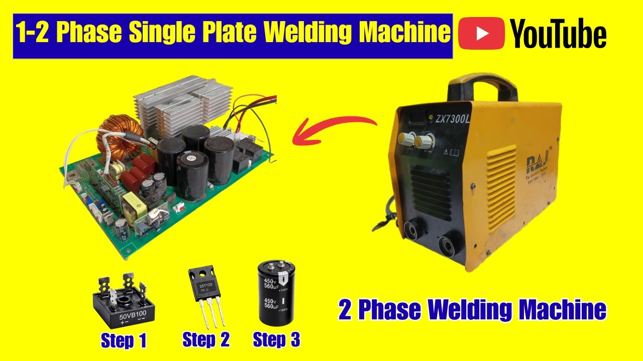 Raj Inverter Welding Machine Repair | 2 Phase Single Plate | IGBT, Bridge Diode & Capacitor Fault