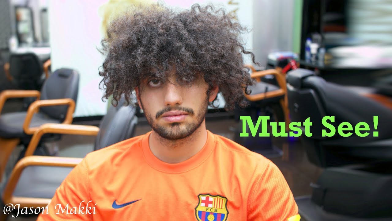 Haircut Transformation - How to style Curly hair - Easy Hairstyle for men 2018 #28