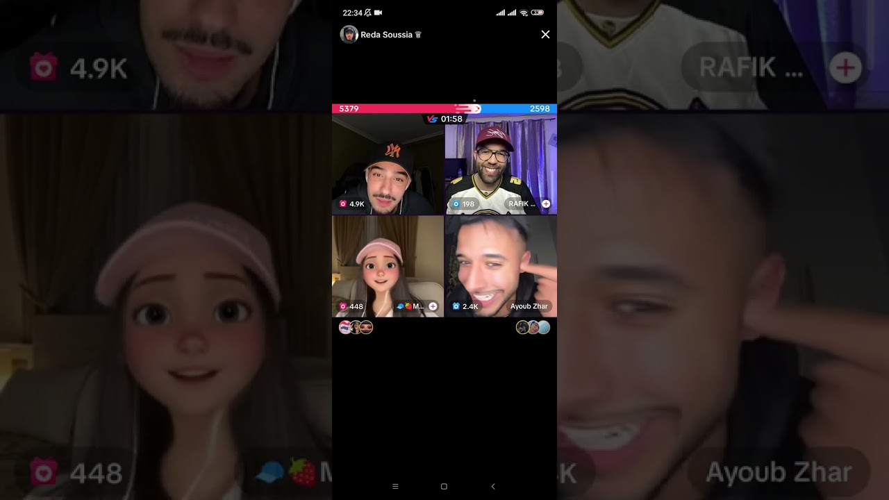 كست الخوت مع ماروكو المصرية هبلات أيوب🤭🤣💙🧡