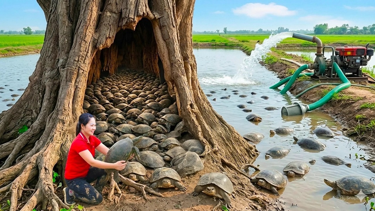 Harvesting Turtle Bulging Deformed Eyes & Go to Market Sell | 5 best turtle catching videos.