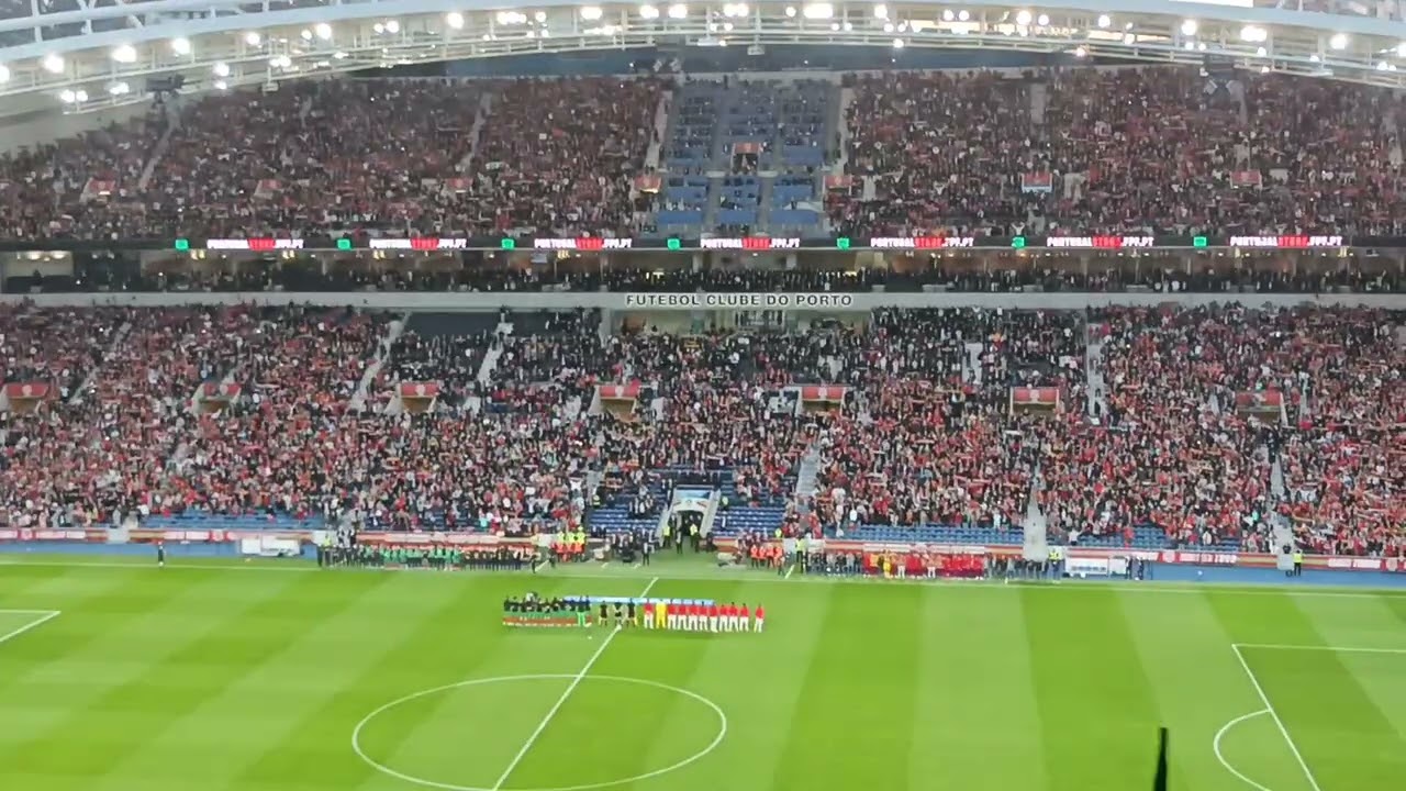 hino de Portugal contra macedónia!! ARREPIANTE!!!💚❤️