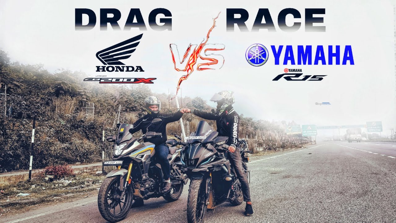 R15 V4 vs Honda CB 200X  Drag Race #dragrace #yamaha #viral