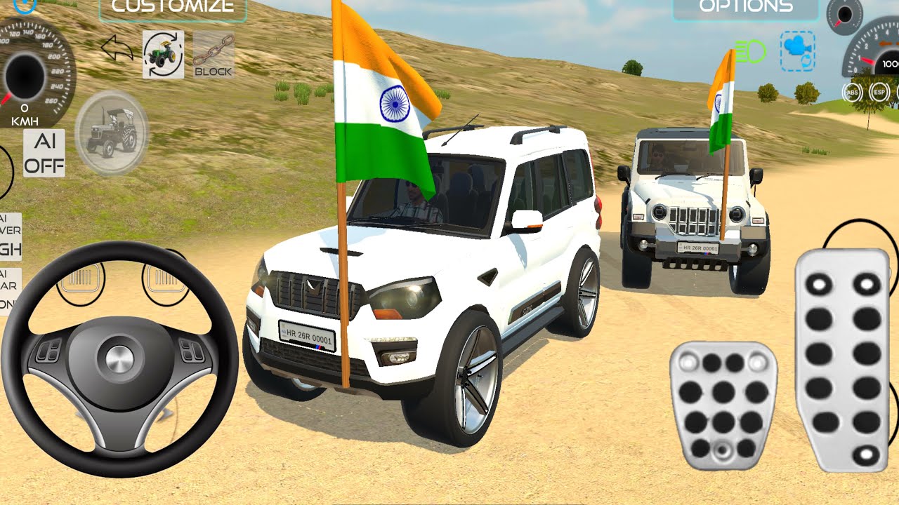Indian Cars Simulator 3d - Black Mahindra Scorpio  4x4 Gadi Game - Car Game AndroidGameplay