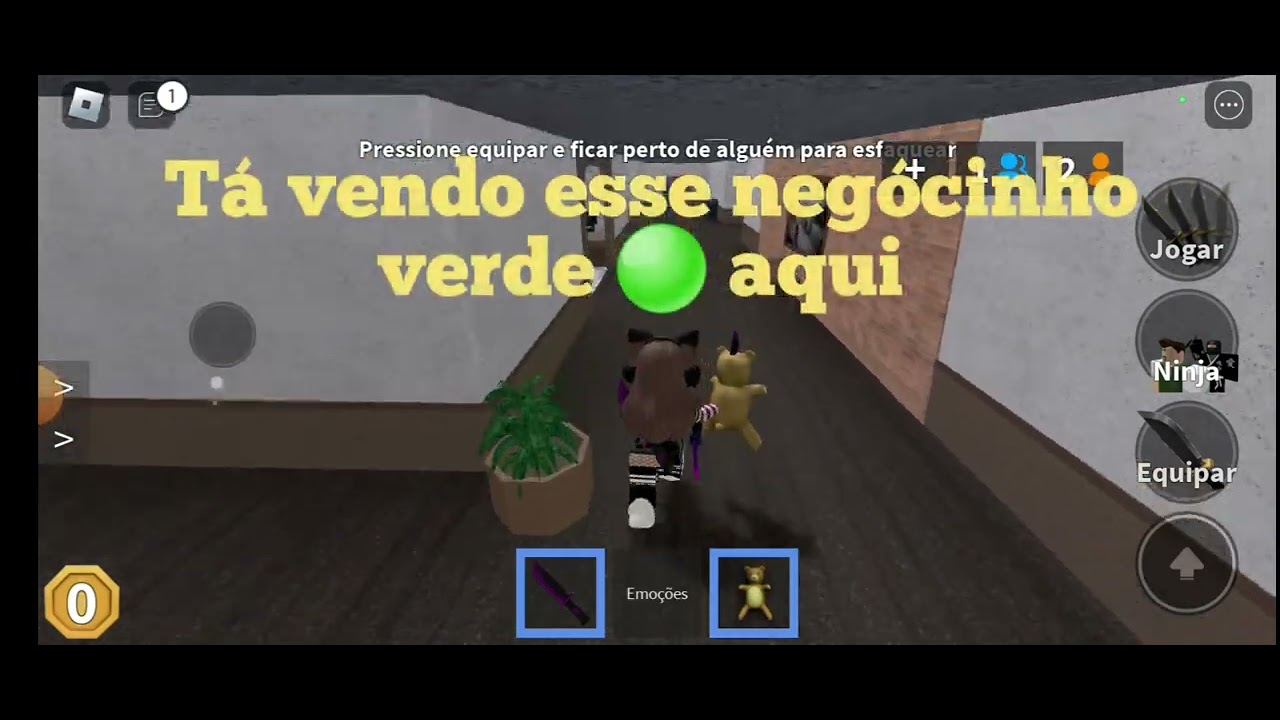 Como lançar a (faca 🔪) no murder, no celular?