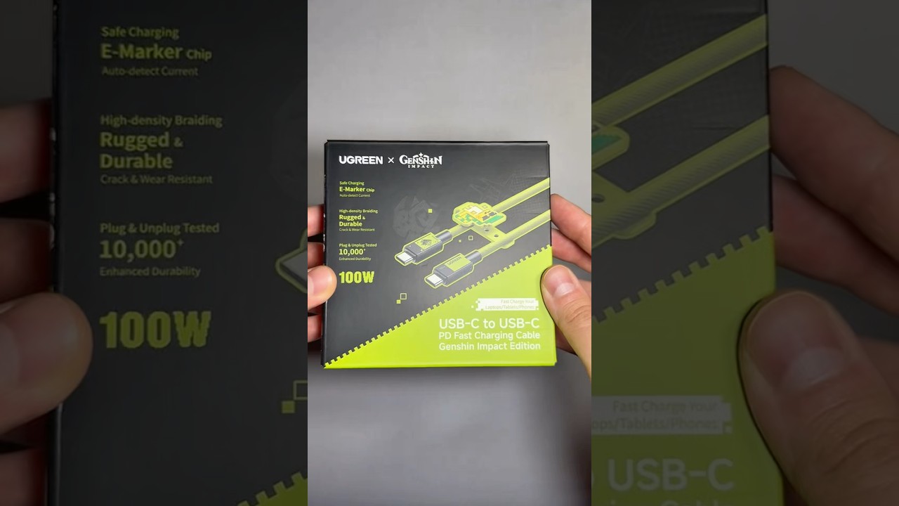 UGREEN CHARGER X GENSHIN IMPACT #tech #technology #ugreen #chargers #unboxing #edc #asmr