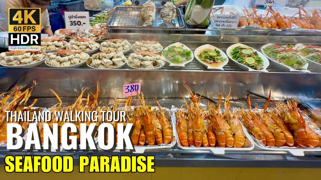🦐 Thonburi Market Place: Bangkok’s MEGA Fresh Seafood & Food Paradise! [4K HDR]