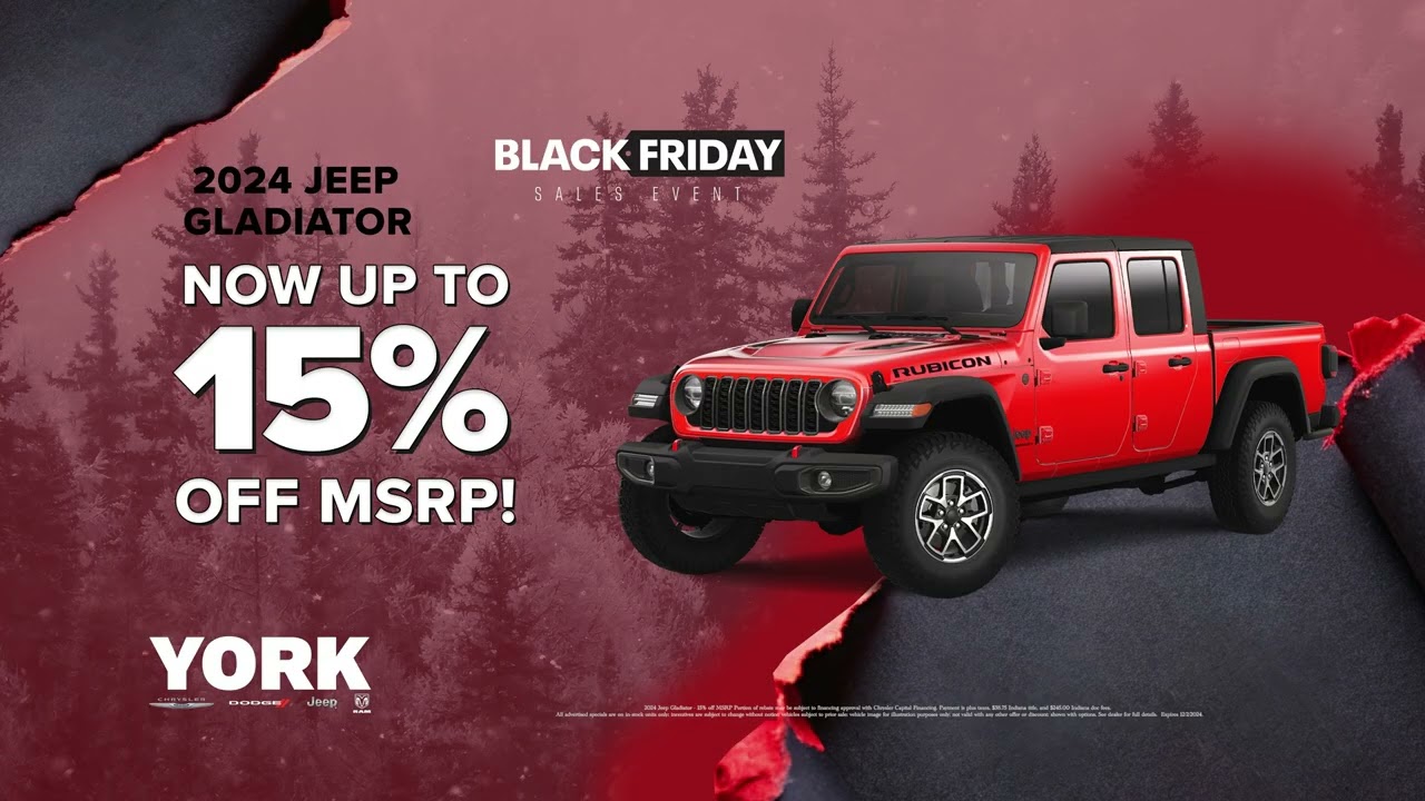 Black Friday Sales Event: Incredible Deals at York CDJR Brazil!