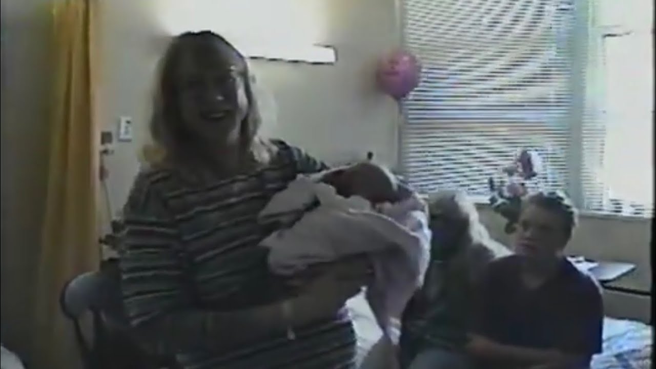 1996 Kenzie ..Dad, Chad, Dan, Theresa visiting Newborn Kenzie, Joyce & David with Nancy