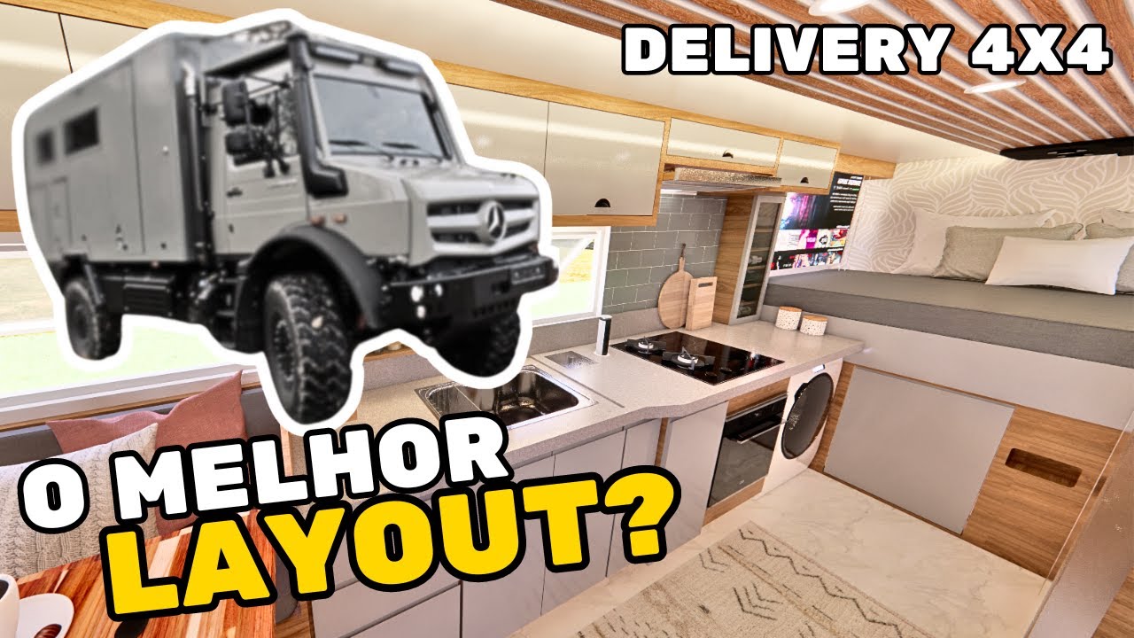 MOTORHOME em DELIVERY 4x4 conceito aberto! | layout para motorhome