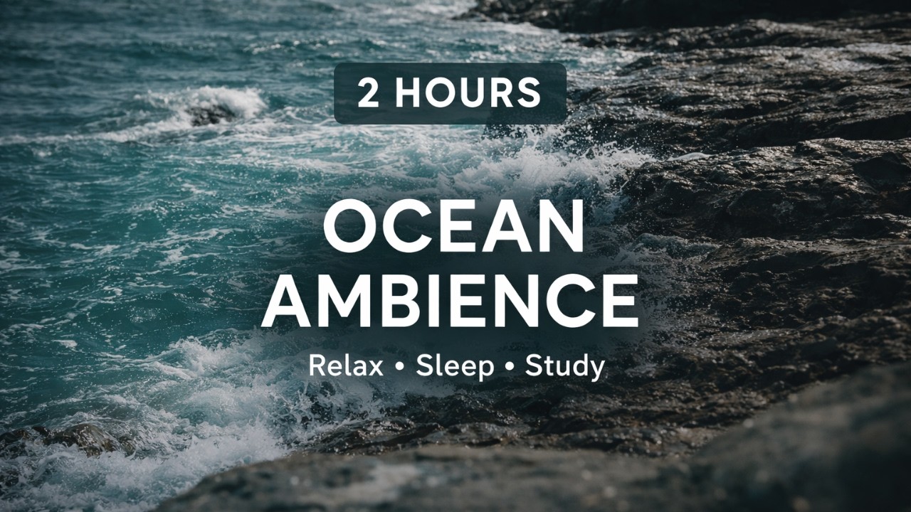 Ocean Waves on Rocks || 2 Hour Relaxation, Meditation & Sleep Sounds