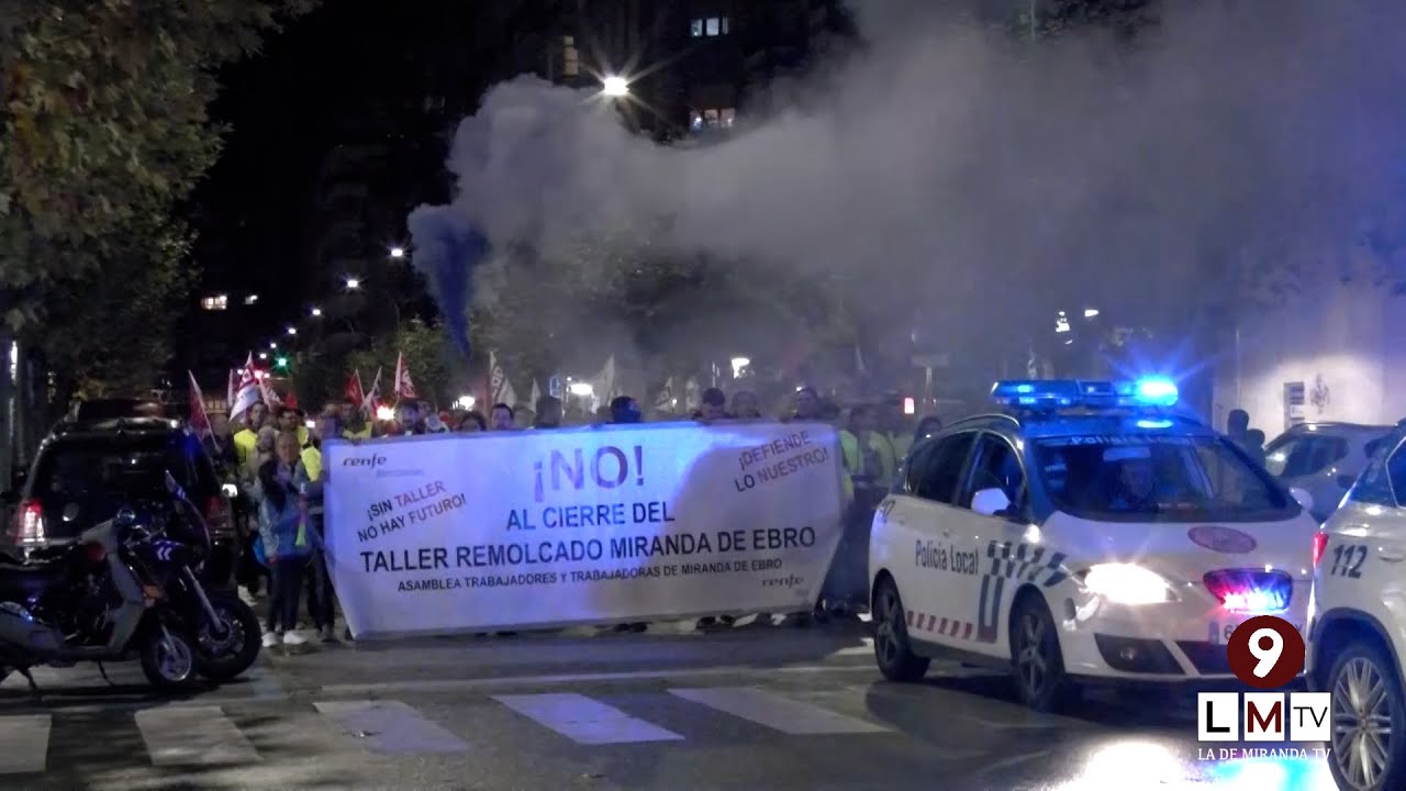 Miranda salió a la calle para luchar por su patrimonio ferroviario