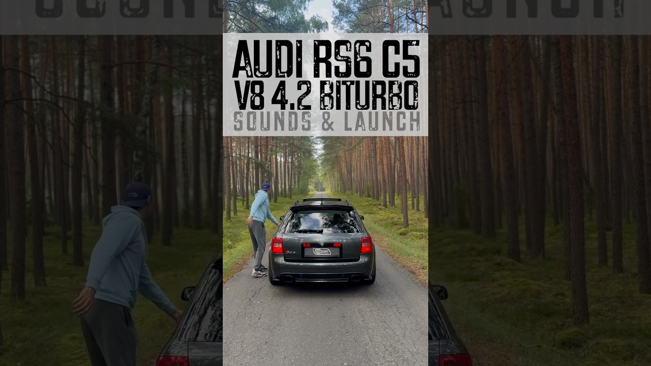 Volume up! C5 Audi RS6 with blue titanium exhaust in the forest