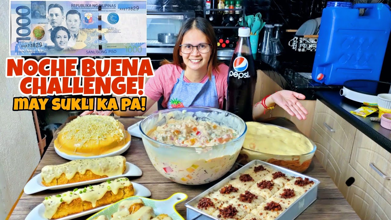 1K NOCHE BUENA CHALLENGE may SUKLI ka pa with COSTING ! 5 CHRISTMAS RECIPE ! StrawBerry-Gery
