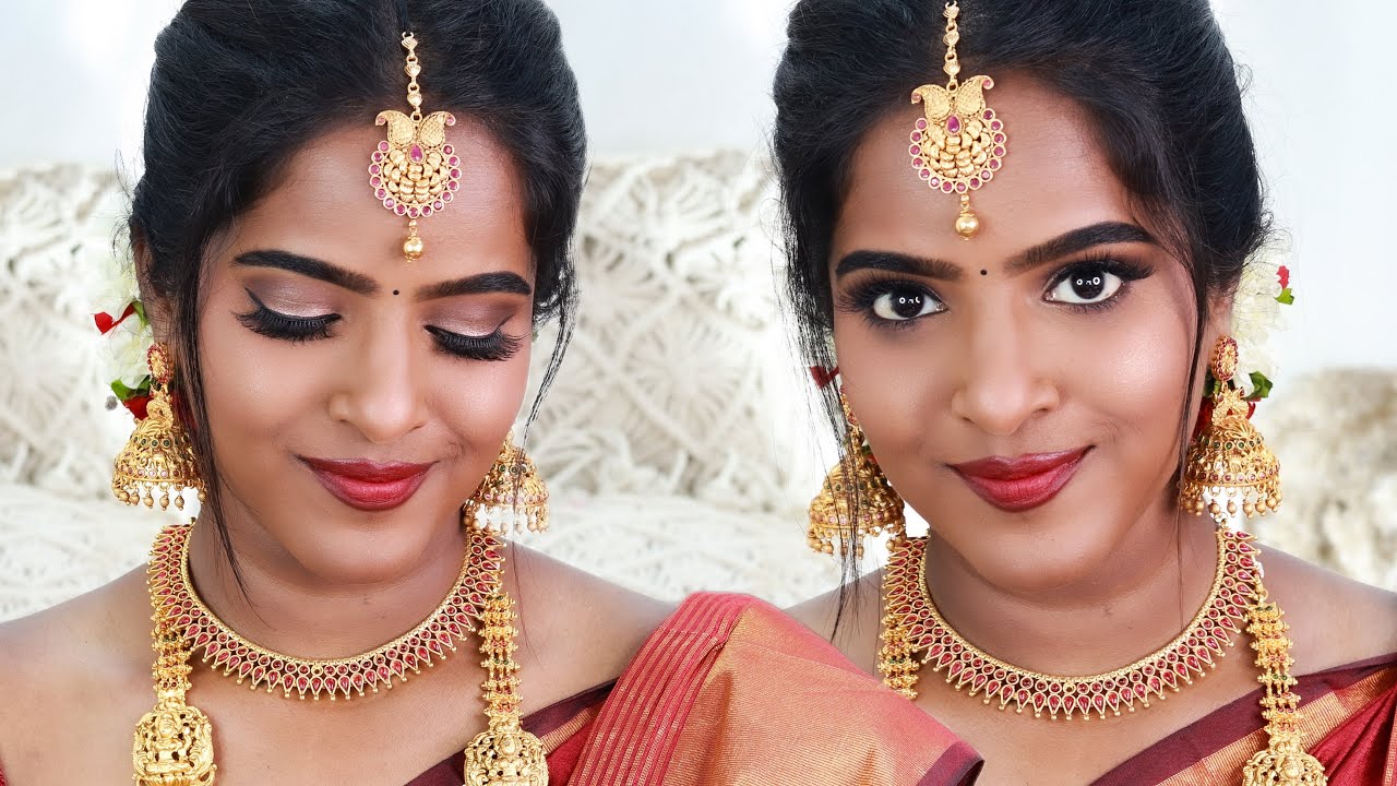 Self Bridal Makeup-Simple & Longlasting Look-Tamil makeup tutorial🤩