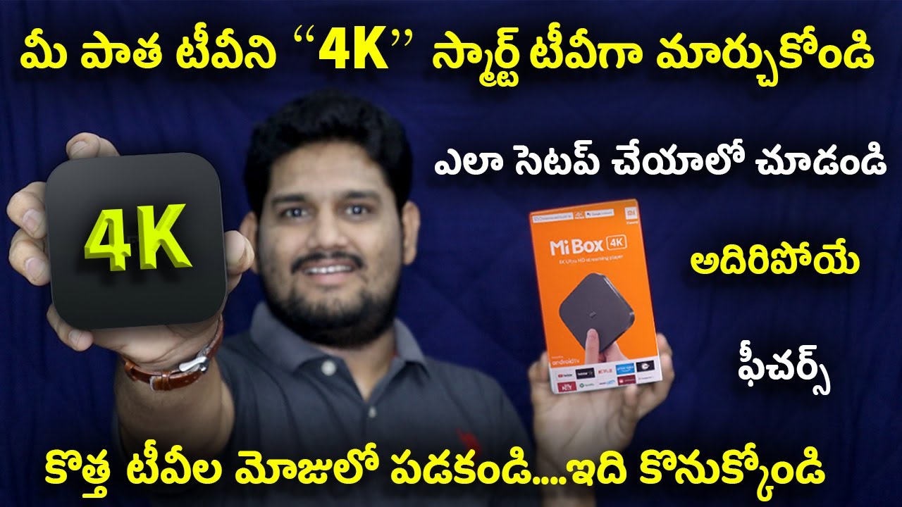 Mi Tv Box 4K Indian Unit Unboxing & Setup | Normal Tv into 4K Android SmartTv |Telugu