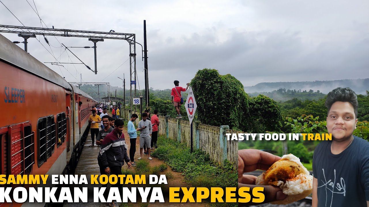 Konkan Kanya Express Train journey | Tasty food in train | Monsoon Konkan Train Journey Mumbai - goa