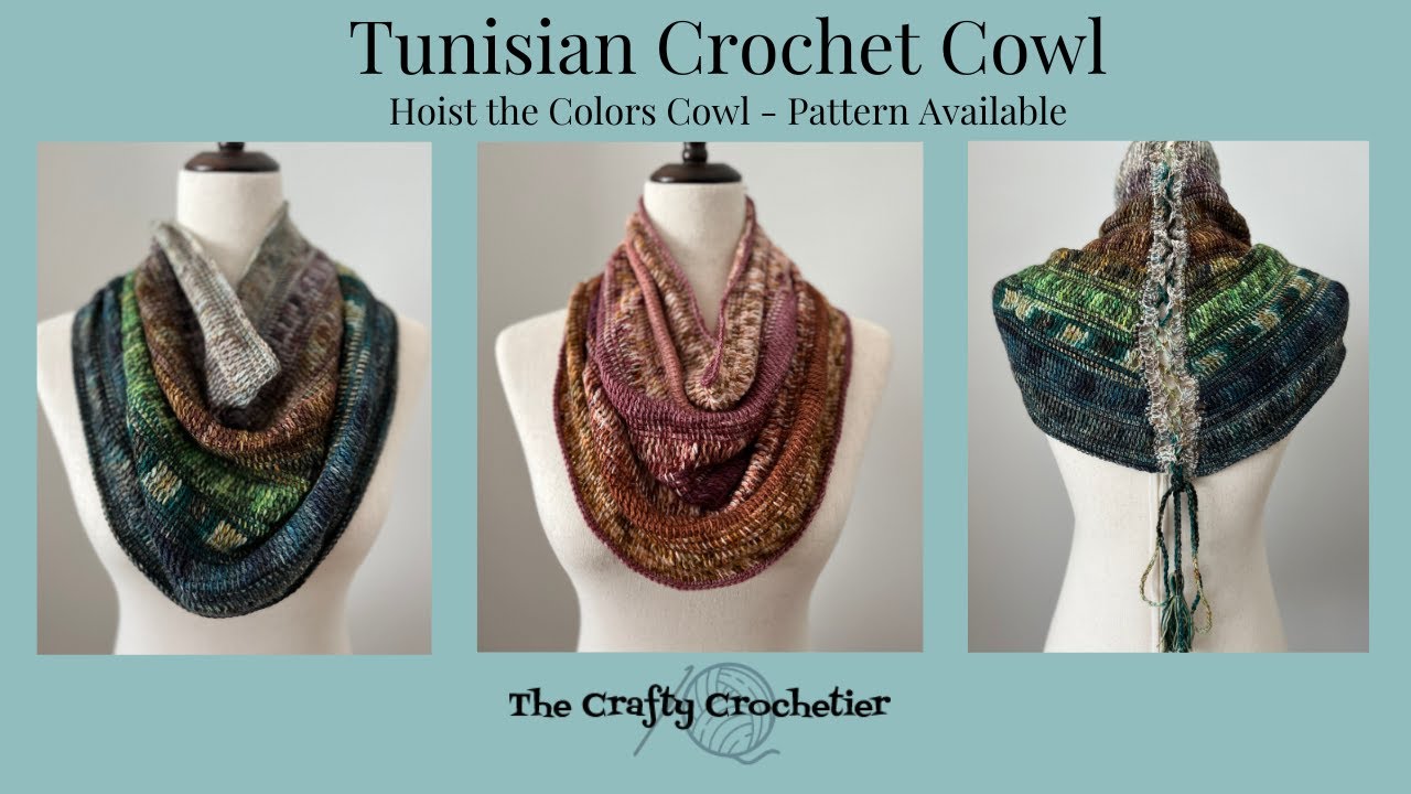 Hoist the Colors Cowl // Tunisian Crochet Pattern // DIY Crochet