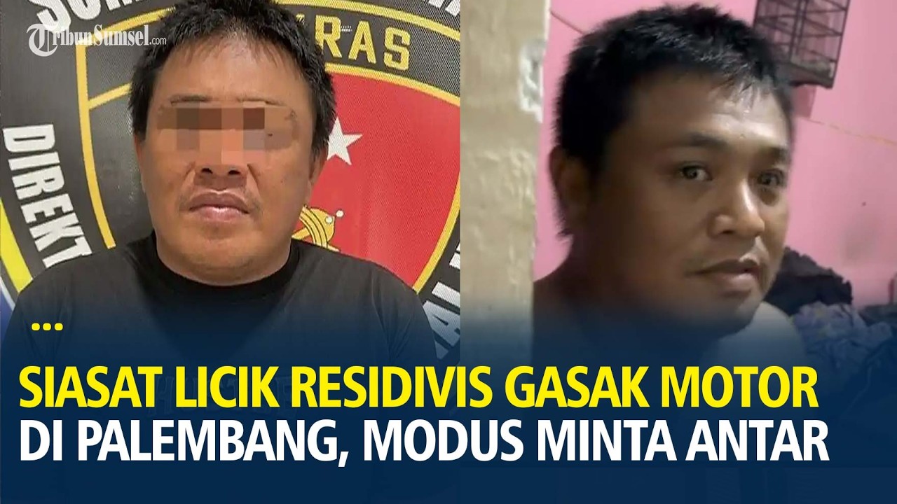 Siasat Licik Residivis Gasak Motor Remaja di Palembang, 8 Kali Beraksi, Modus Minta Antar