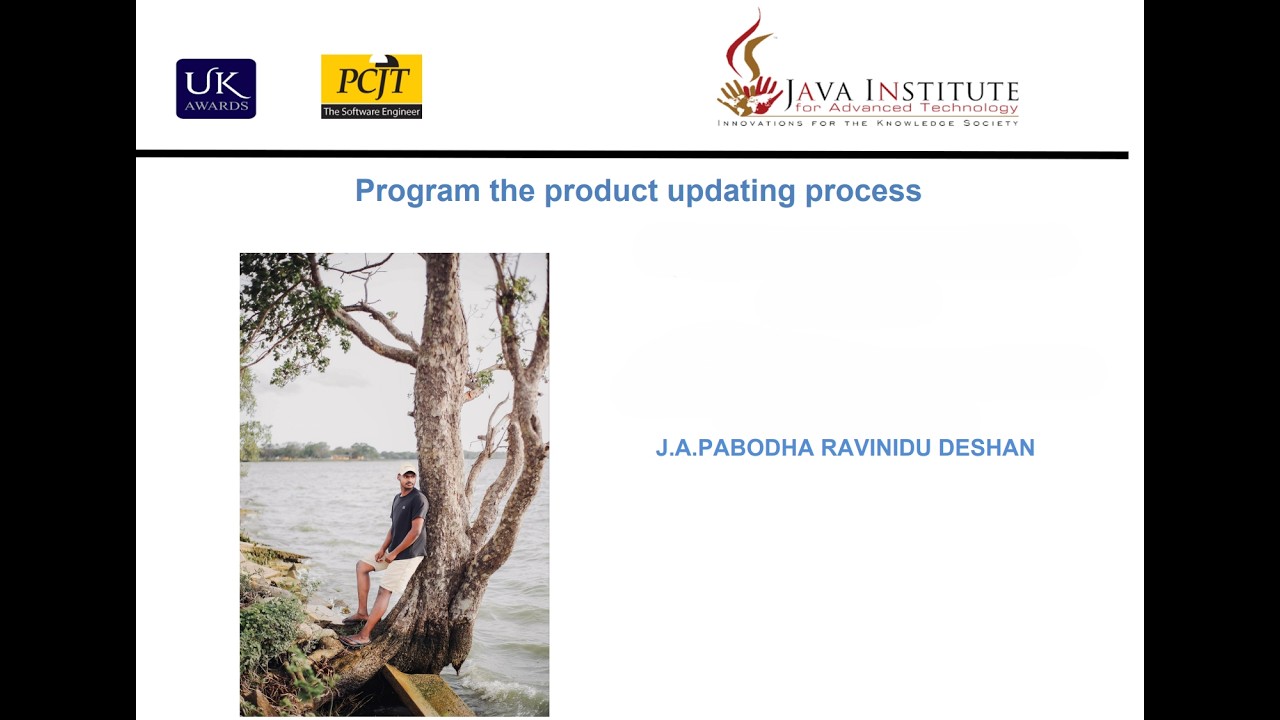 Program the product updating process