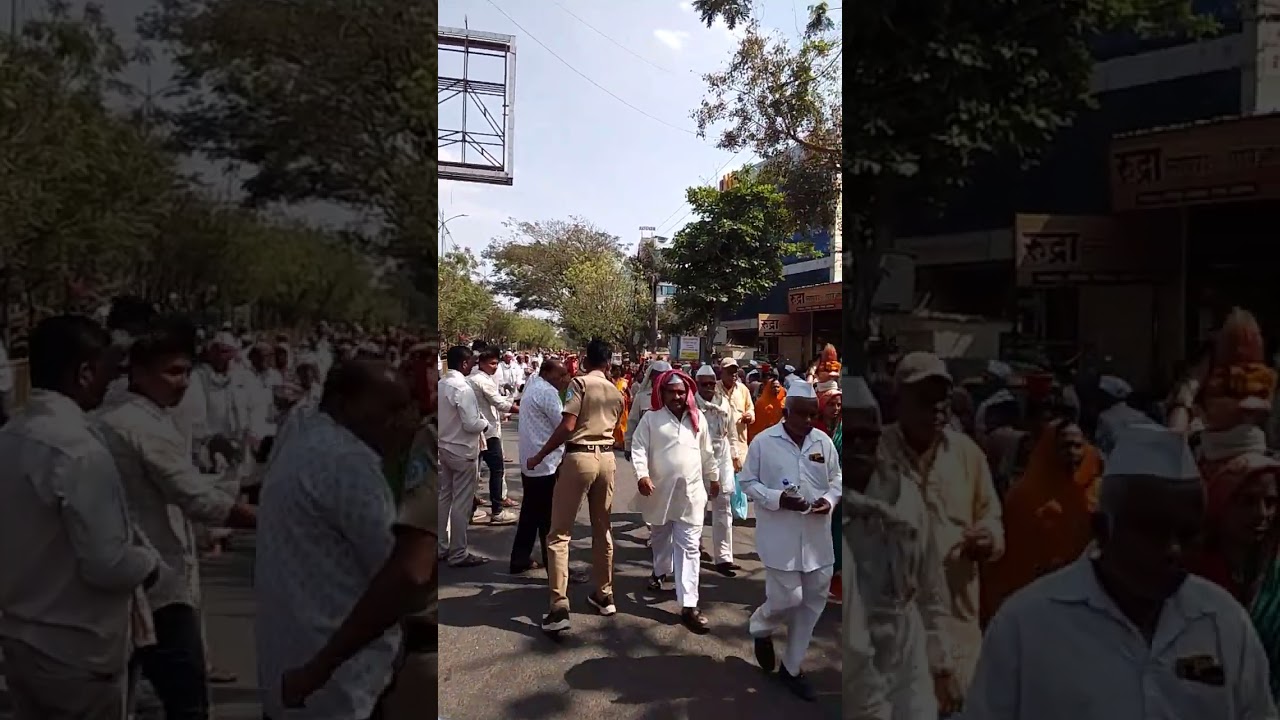 #लातूर संत श्रेष्ठ यांचे पादुका दर्शन पायी दिंडी आगमन सोहळा .