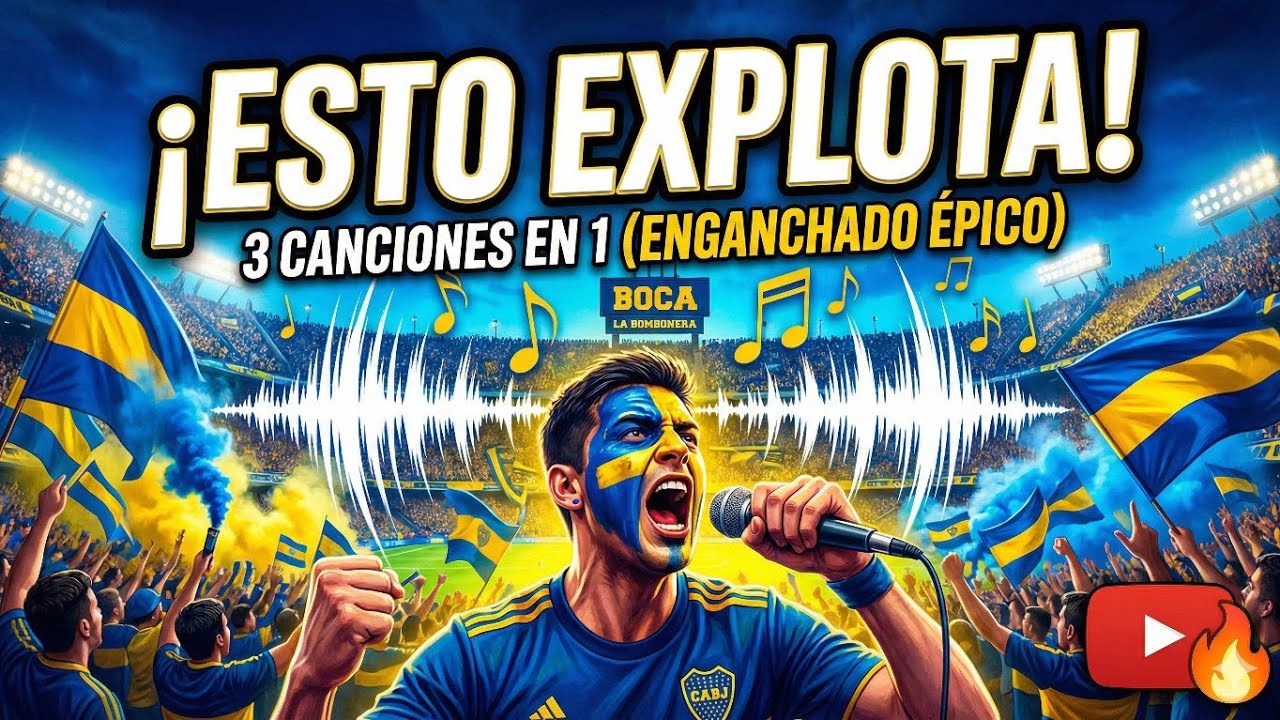 ​¡EXPLOTA LA BOMBONERA! 🏟️ 3 Canciones de BOCA en 1 (Enganchado Épico) 💙💛💙#bocajuniors #labombonera