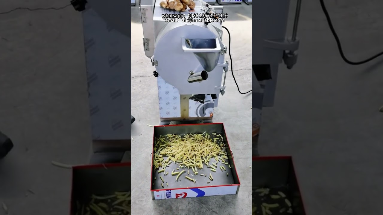 High-Speed Ginger Shredding Machine｜Root Vegetable Cutter，Food Processing Equipment