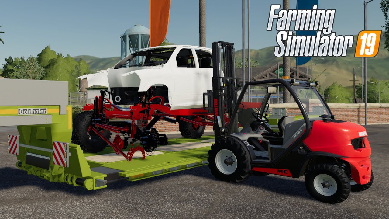 FS19 - TRANSPORTING the Copart's WRECKED RAM 2500 - Car mod for Farming Simulator 2019