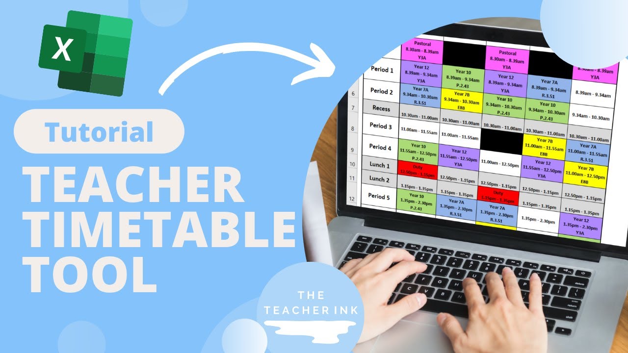 Teacher Timetable Tool with Microsoft Excel - Video Tutorial