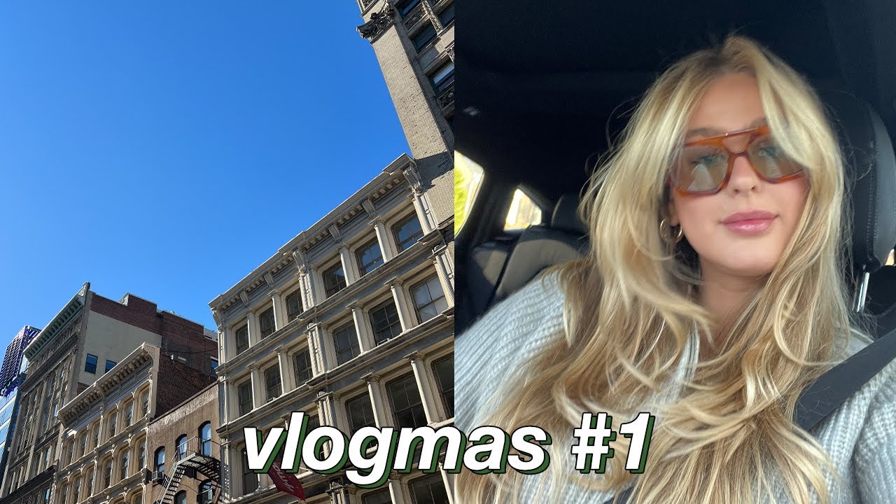 VLOGMAS #1 - shopping, revolve haul & updated makeup routine